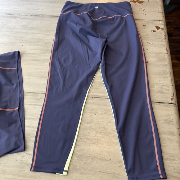 Fabletics Motion 365 Blue Green Coral Legging and Sports Bra Top Set Sz 1X - Picture 6 of 12